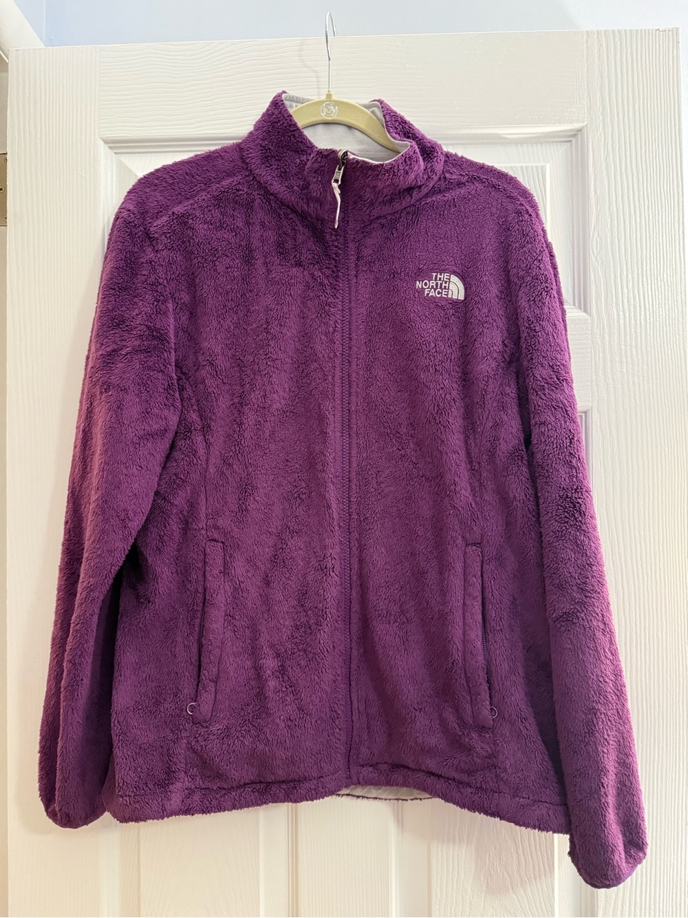 The North Face Women's Plush Full-Zip Teddy Jacket in Deep Purple